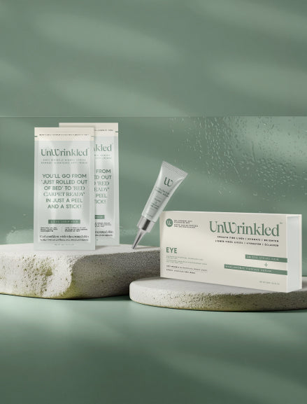 Goodbye Puffiness, Hello Radiance: Anti- Wrinkle Bionic Eye Strips Box + Firming Serum